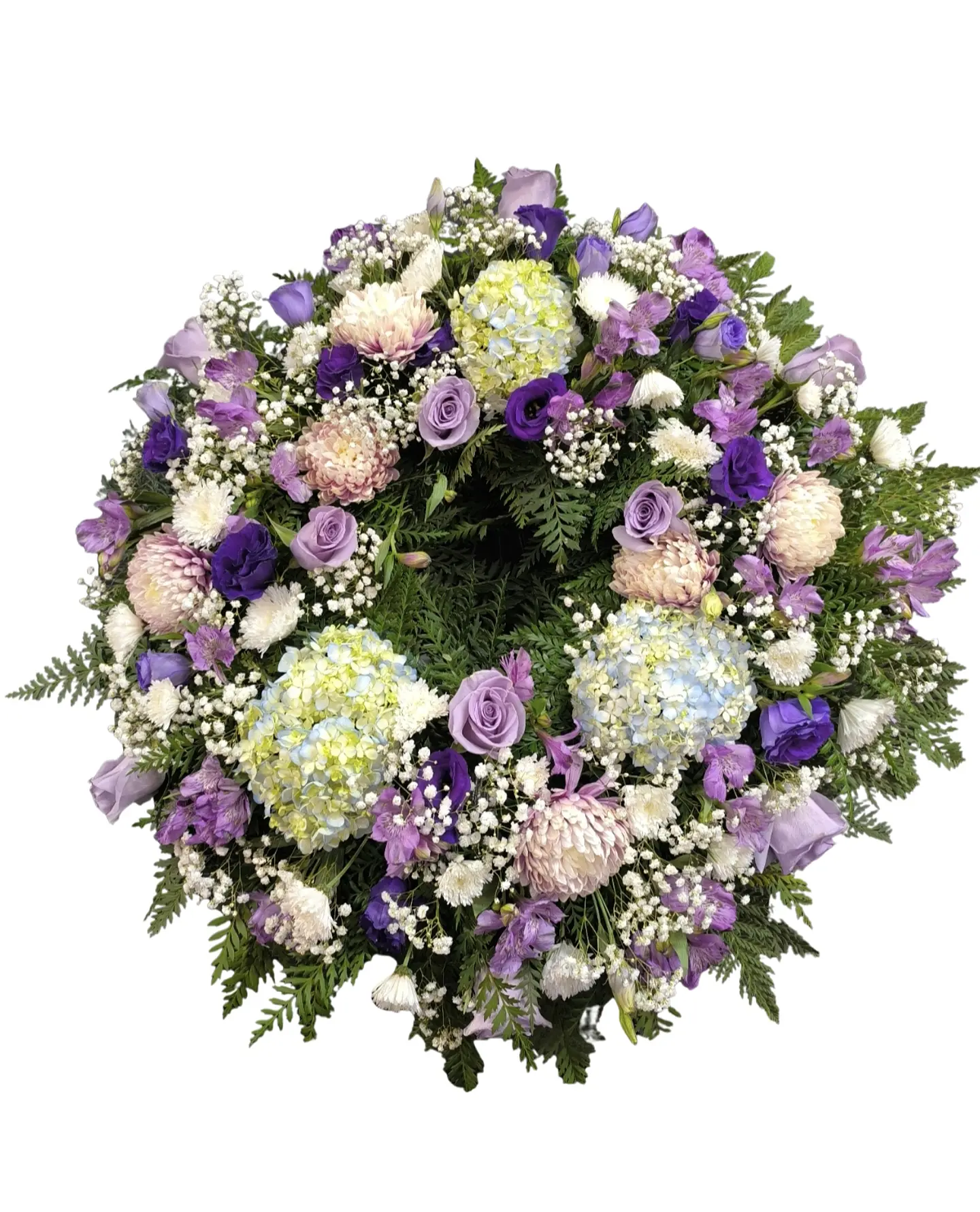 Corona morada funeraria 1
