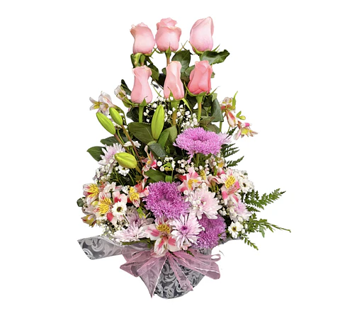 Paralelo de rosas rosadas 