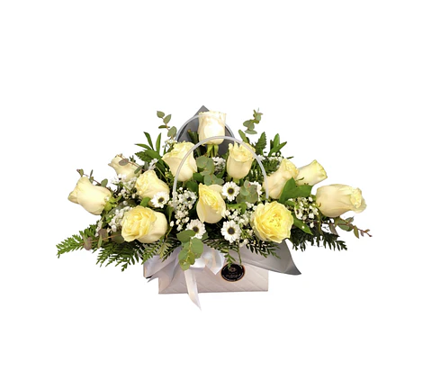Carterita blanca de condolencias 