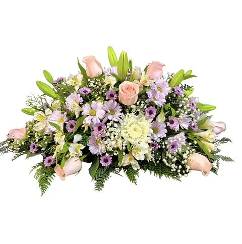 Cojín rosado de condolencias 