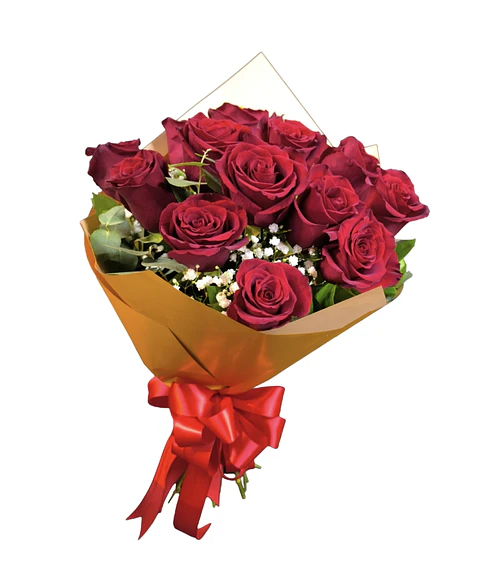 Ramo redondo 12 rosas rojas