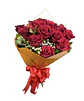 Ramo redondo 12 rosas rojas - Miniatura 1