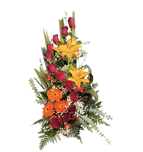 Espiral de rosas rojas 