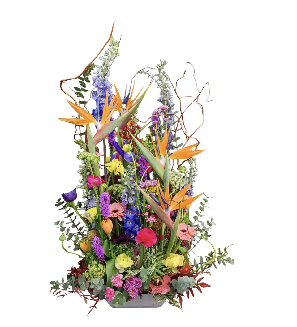 Arreglo estilo jardin de flores  1