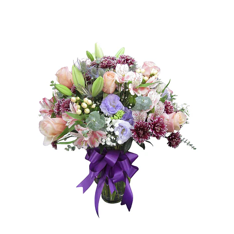 Florero pastel morado