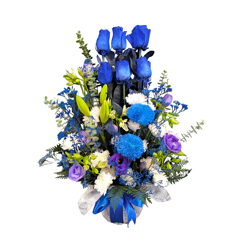 Paralelo de rosas azules 