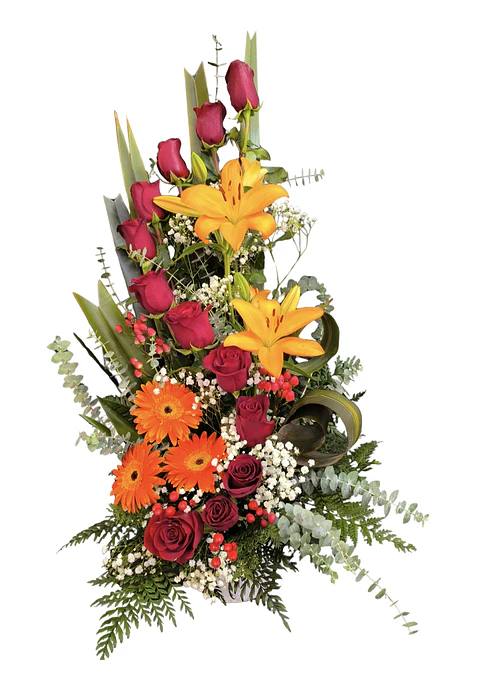 Espiral de rosas rojas 