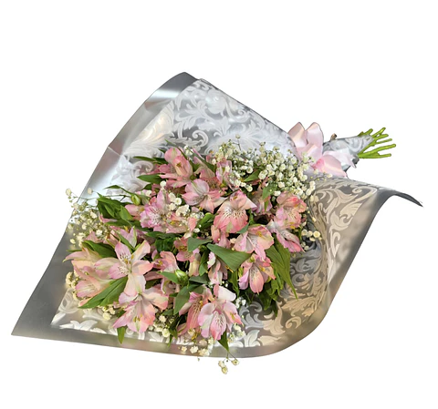 Ramo de 15 alstroemerias rosadas 
