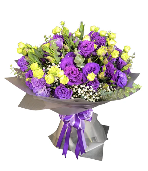 Ramo deluxe de lisianthus morados