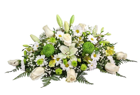 Cojín green white