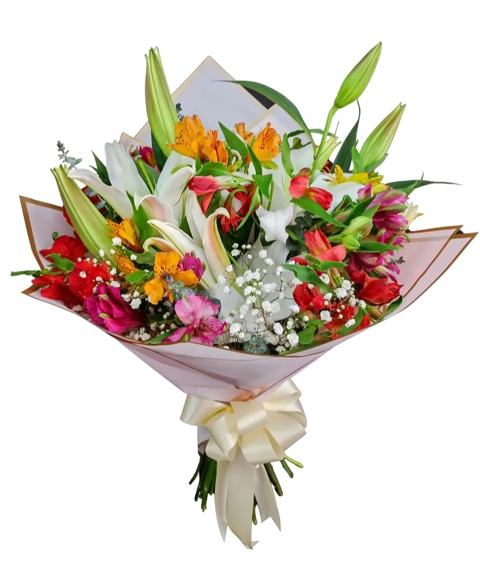 Ramo de liliums y alstroemerias mix 1