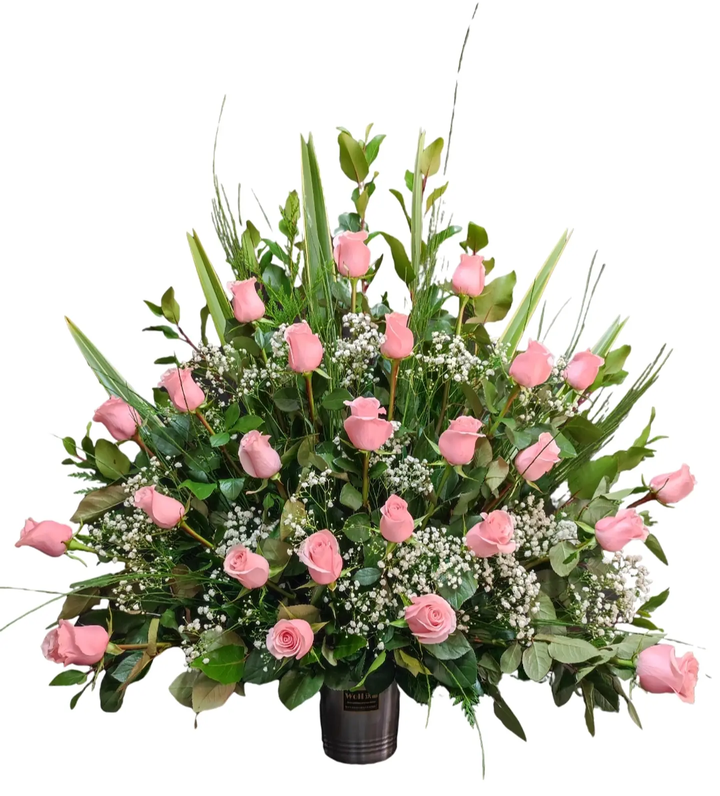 Gran arrimo de rosas rosadas  1