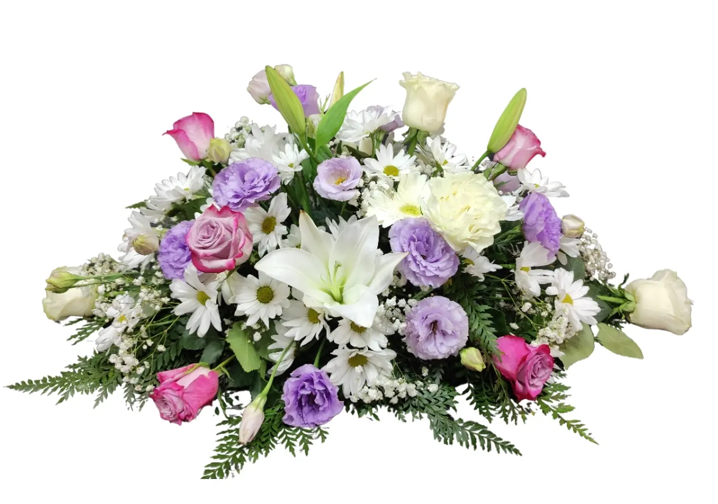 Cojín de condolencias lilas suaves  1