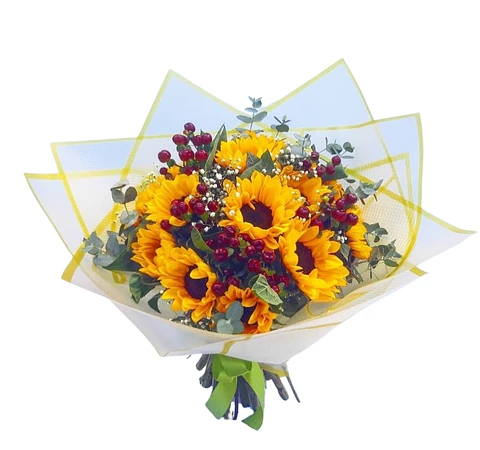 Ramo de Girasoles e hipéricos 