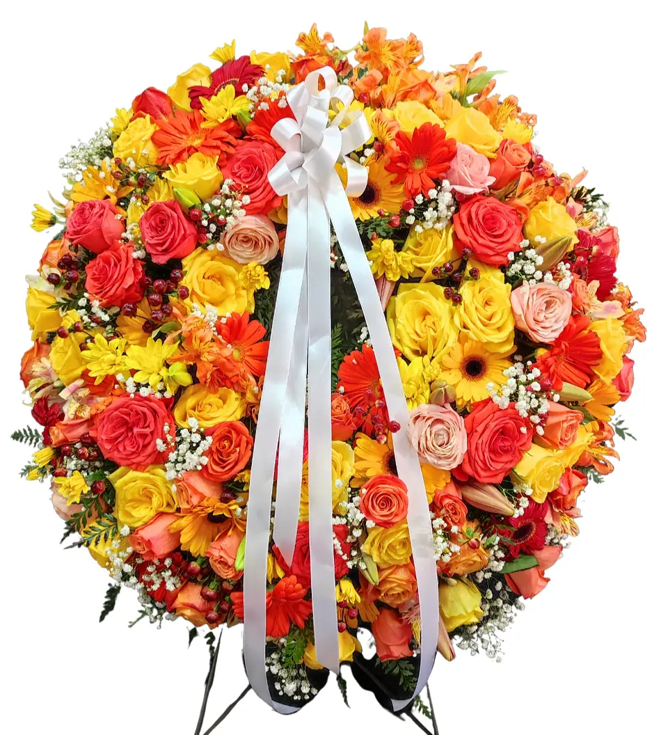 Corona de condolencias cálida despedida  1