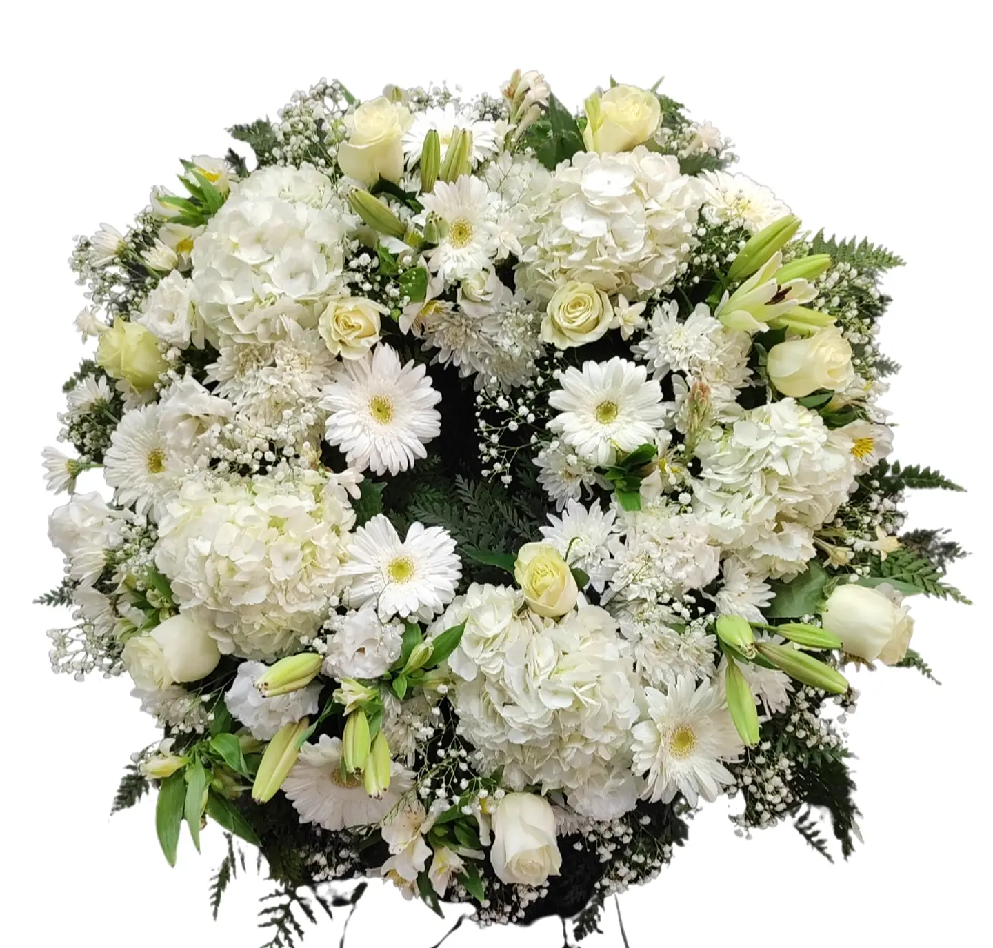 Corona de condolencias blanca  1