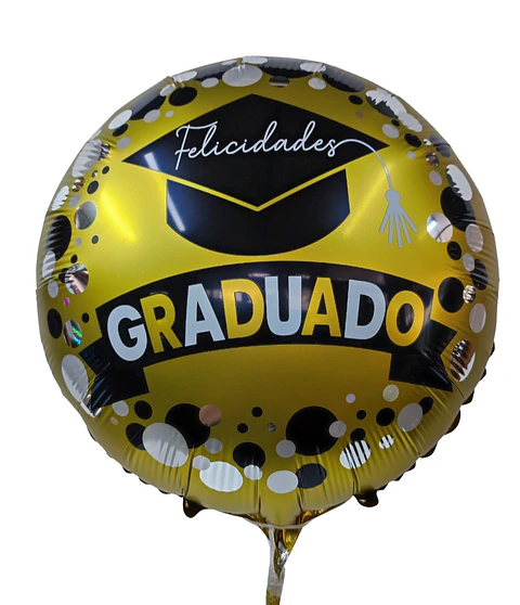 Globo metálico de graduación.