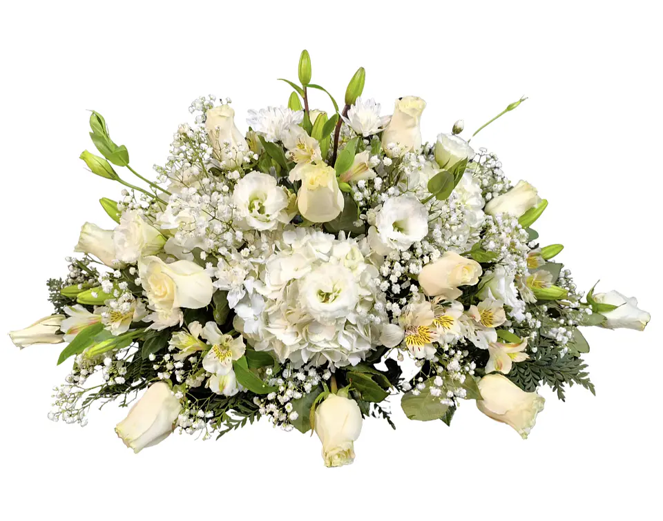 Cubre urna condolencias blanco grande 1