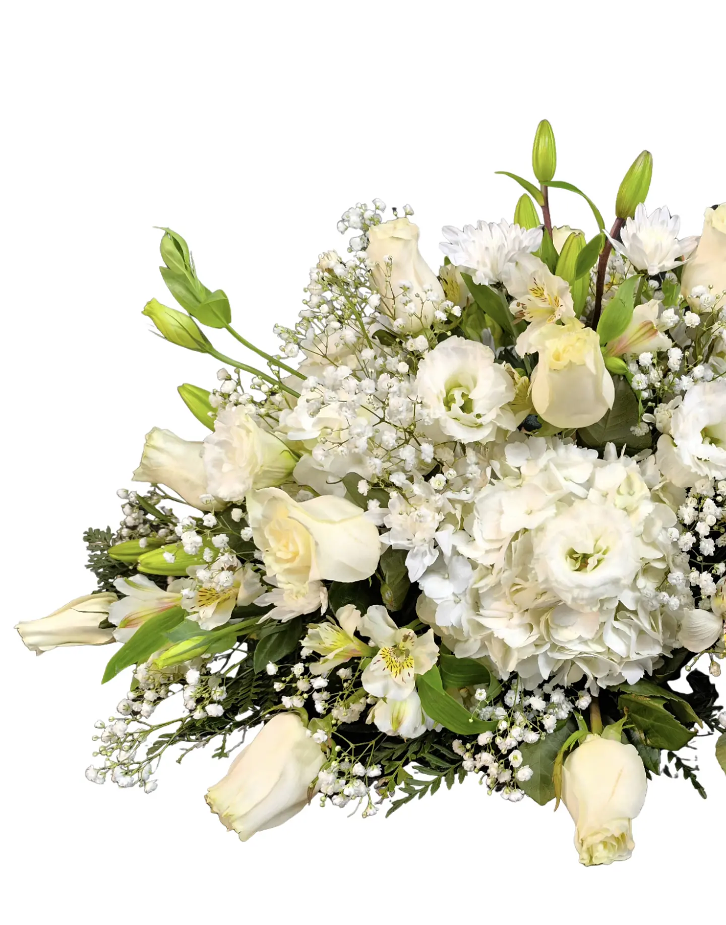 Cubre urna condolencias blanco grande 2