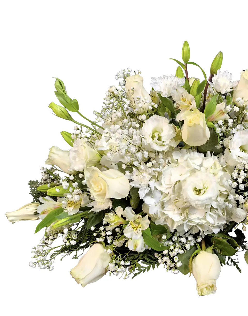 Cubre urna condolencias blanco grande 2