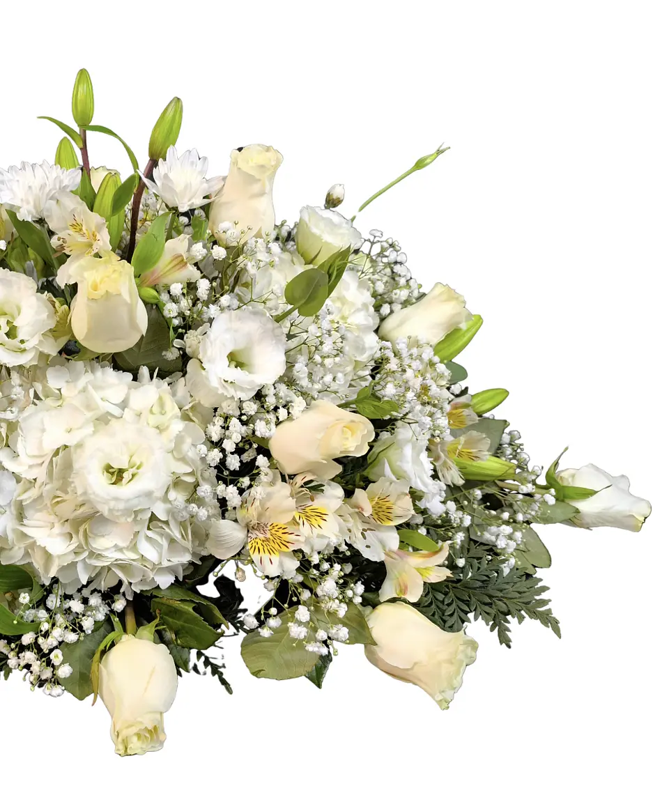 Cubre urna condolencias blanco grande 3