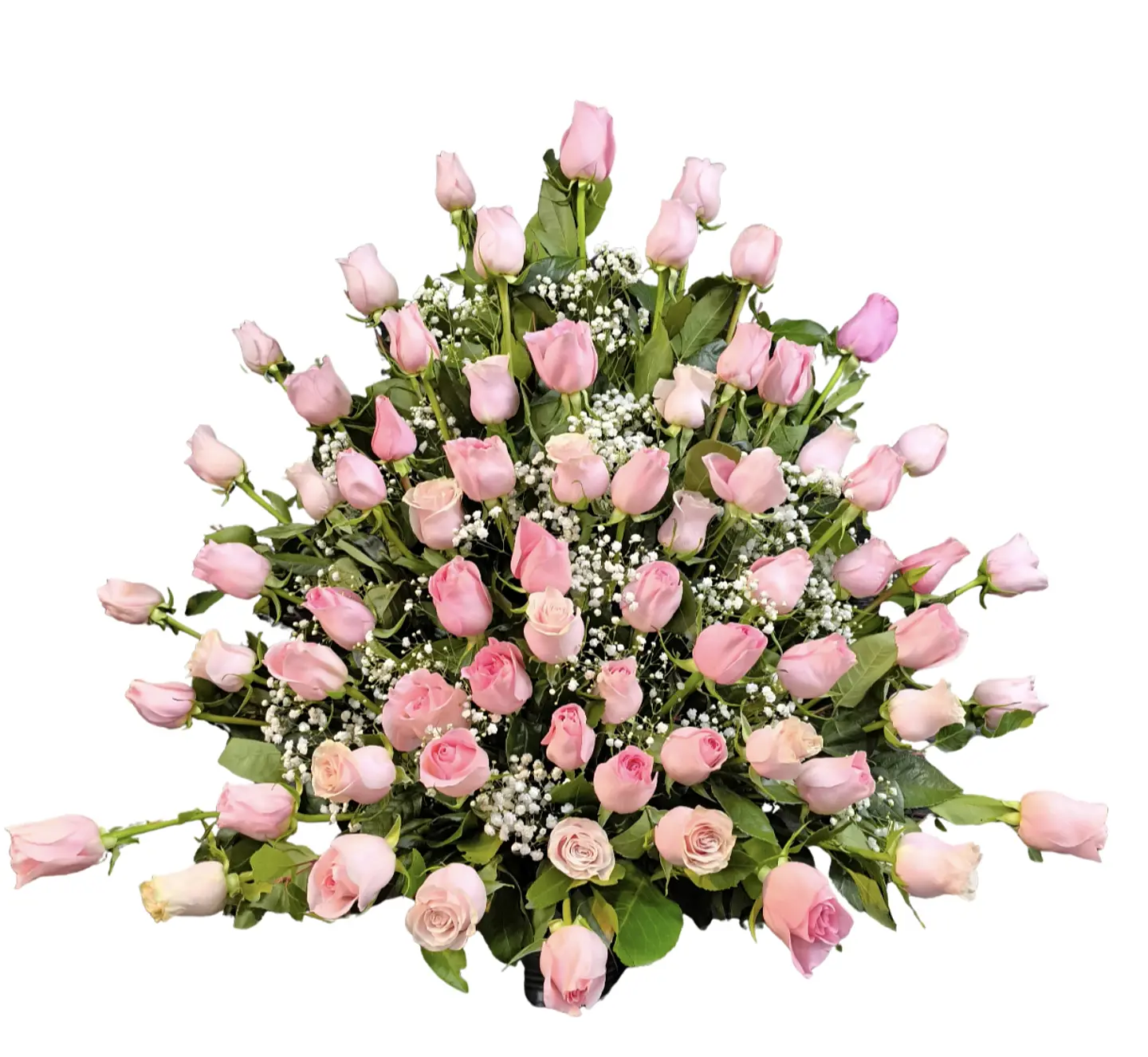 Arrimo de 75 rosas con cinta  2