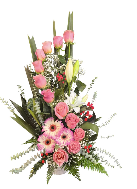 Espiral de rosas rosadas 