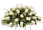 Cubre urna de 25 rosas blancas  - Miniatura 1
