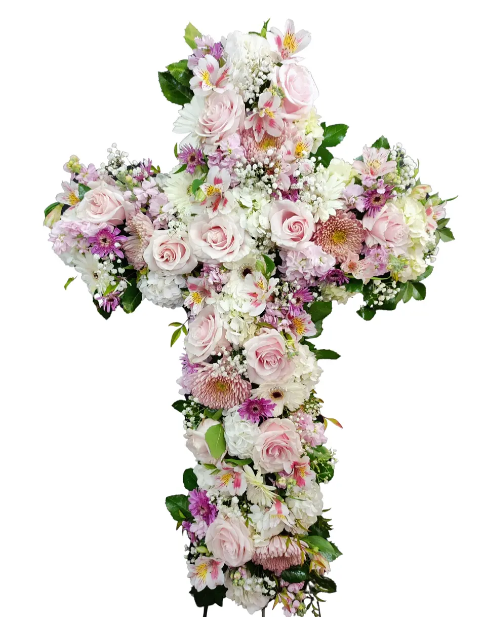 Cruz de flores mixtas deluxe 1