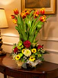 Pecera de tulipanes anaranjados y rosas  - Miniatura 2