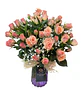 Florero de mini rosas pastel - Miniatura 1