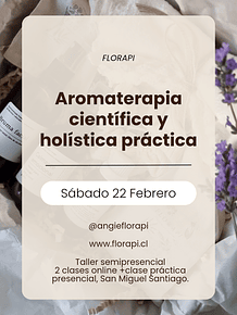 Taller semipresencial personalizado aromaterapia científica y holística práctica