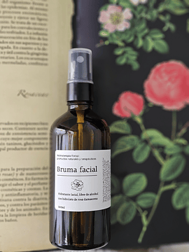 Bruma facial hidratante con rosa damascena