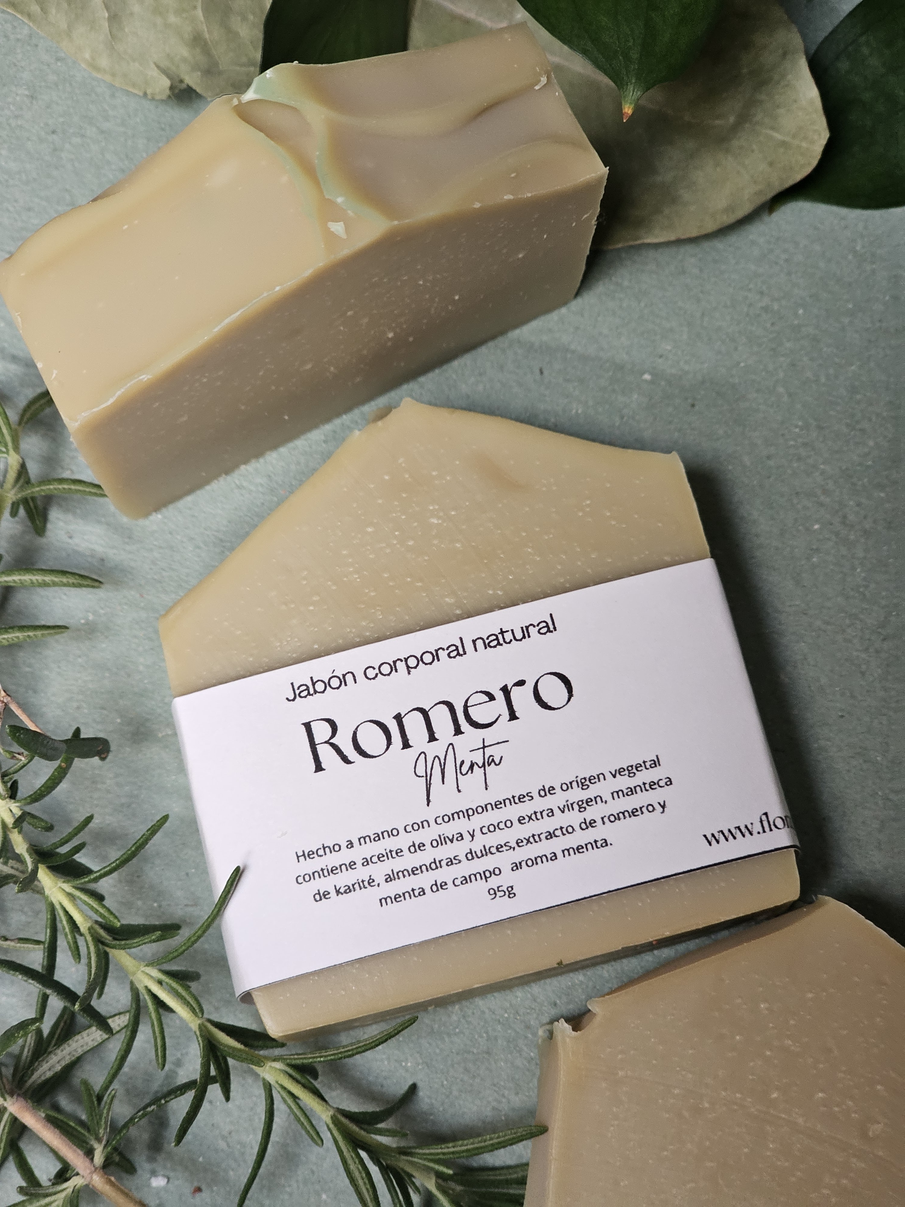 Jabón natural romero y menta de campo