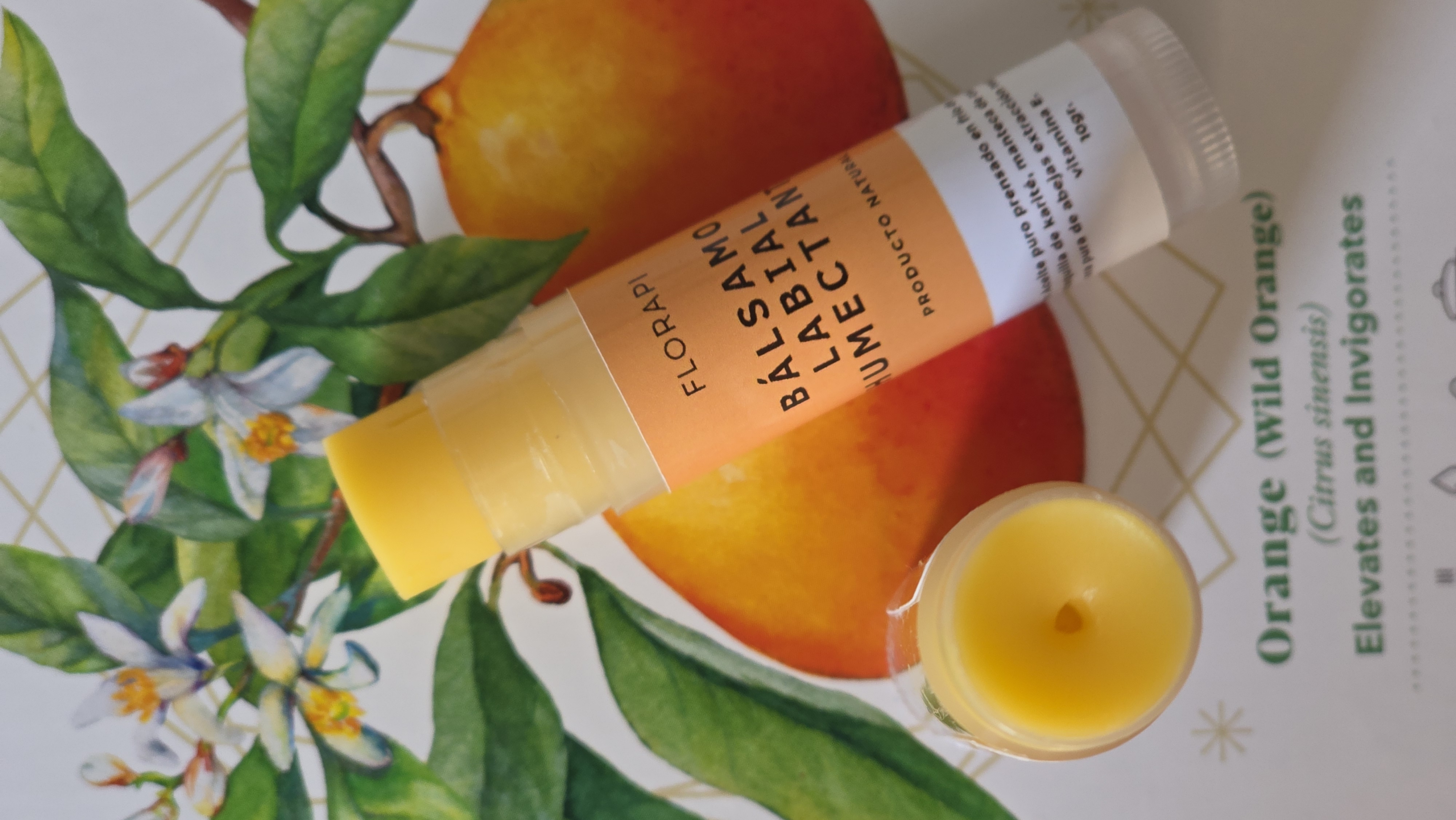 Bálsamo labial de cacao naranja