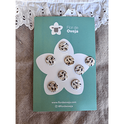Set de 8 botones puntitos 15 mm