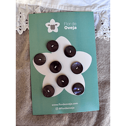 Set de 8 botones de nácar púrpura oscuro 17 mm