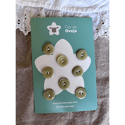 Set de 8 botones de 17 mm de nácar con cerámica