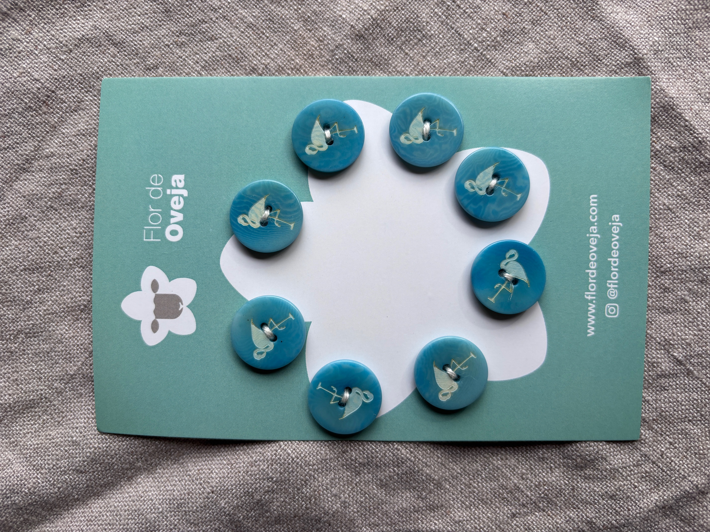 Set de botones 20 mm de flamenco