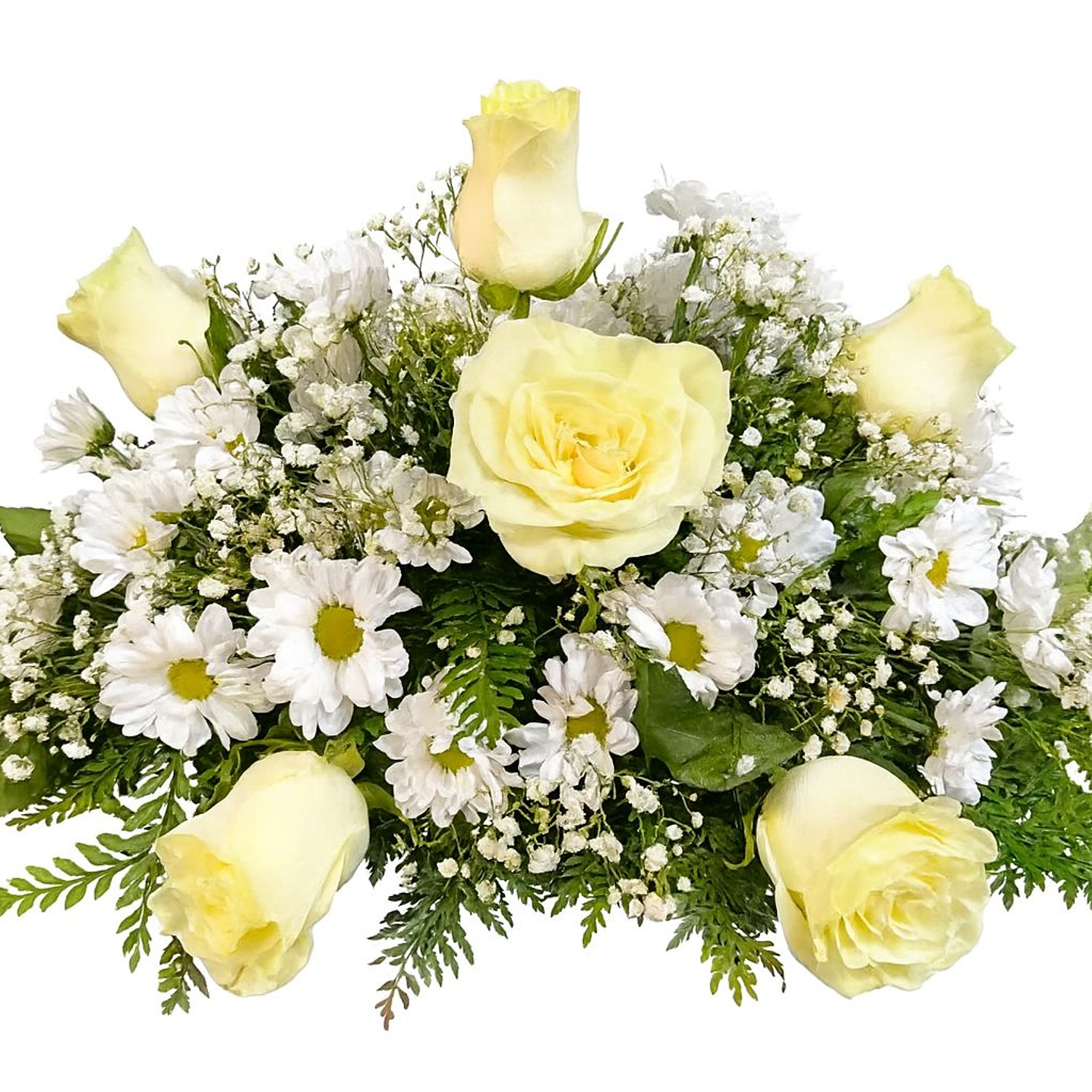 Cojin Floral Blanco Pequeño