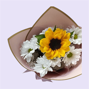 Ramo pequeño Girasol y Margaritas