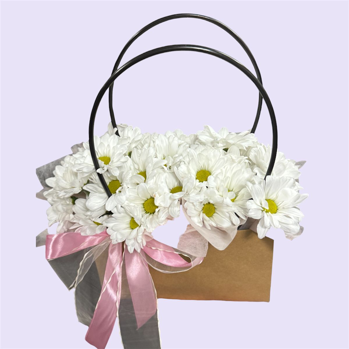 Cartera de Margaritas Blancas 