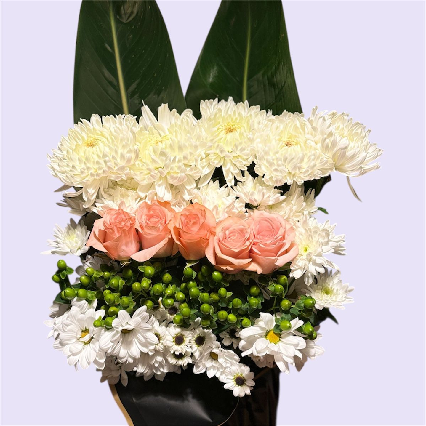 Arreglo Condolencias con Rosas Rosadas