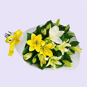 Ramo Lilium Amarillos y Blancos 