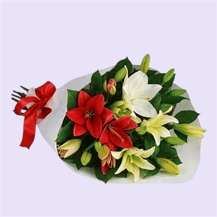 Ramo Lilium Rojos y Blancos 