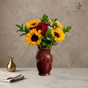 Ramo 4 Girasoles y 3 Rosas