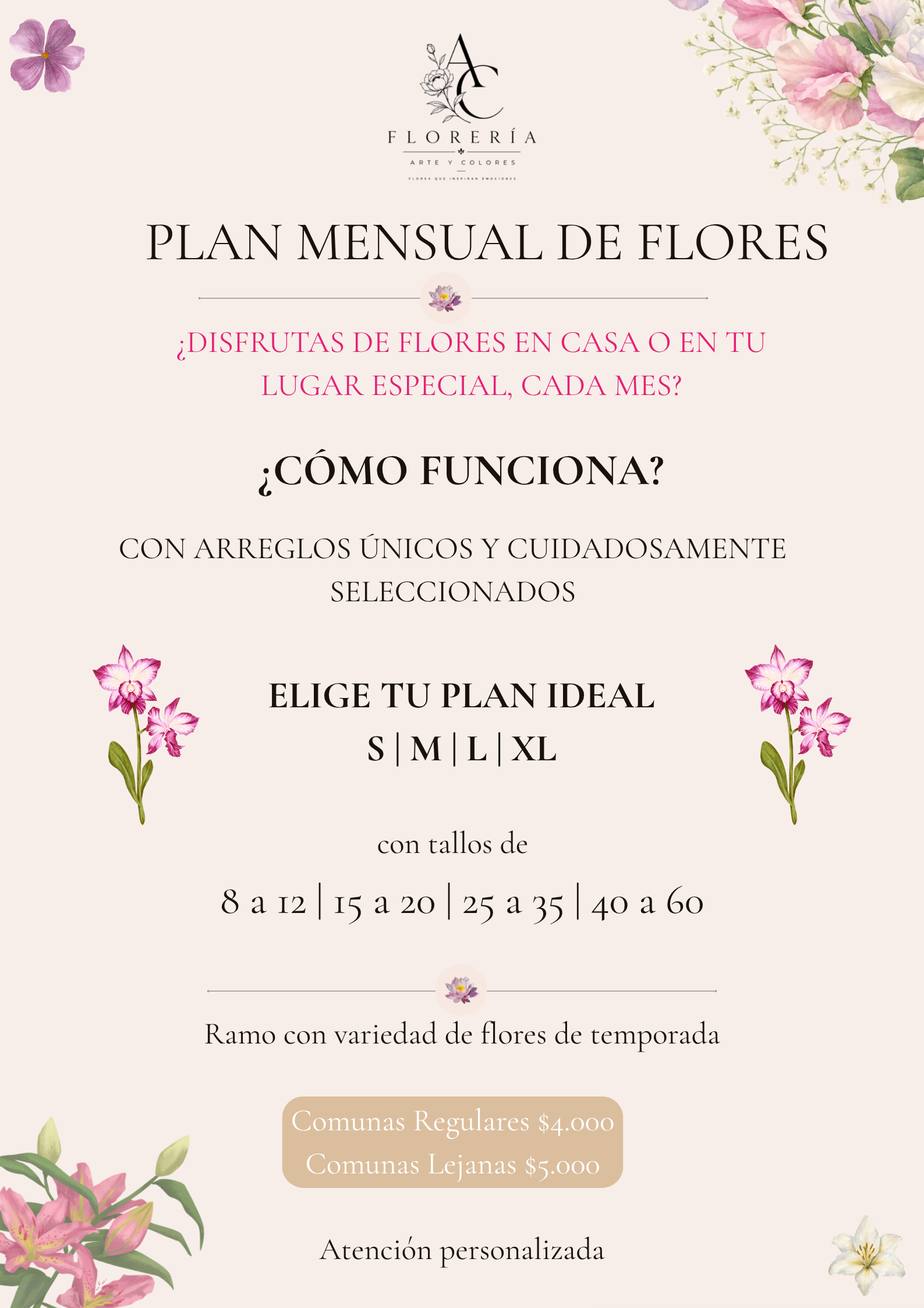 Plan Mensual de Flores