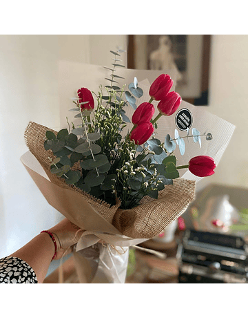 Rústico tulipán colores 