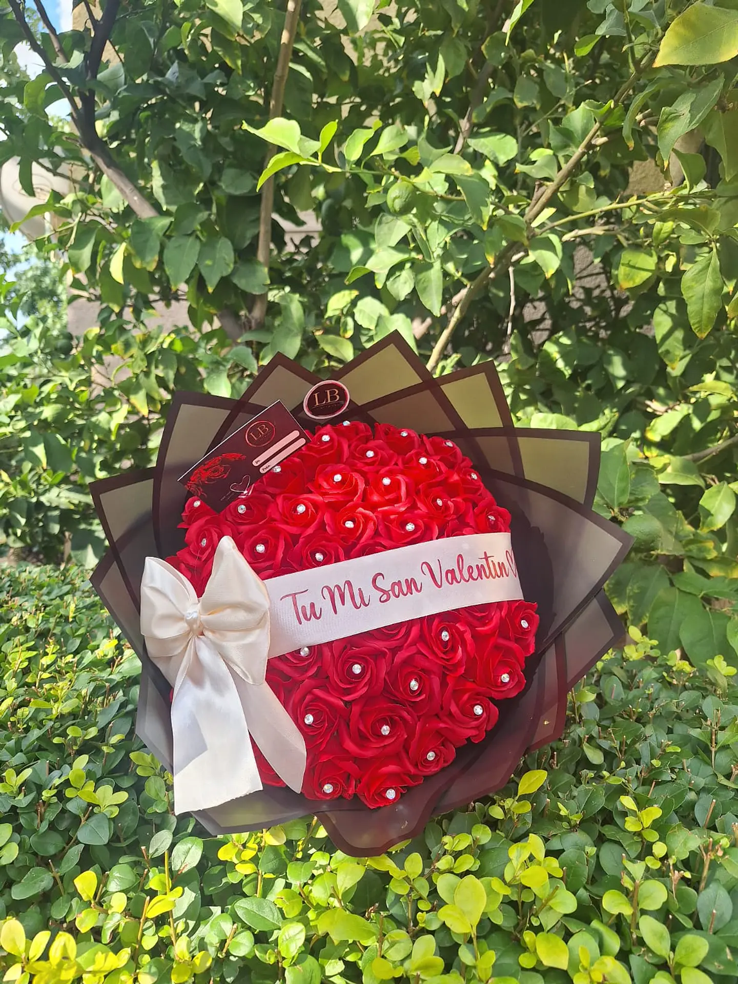Tu mi San Valentin / Ramo de 50 rosas eternas 1