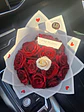 Ramo de 12 rosas naturales + mensaje oculto - Miniatura 1